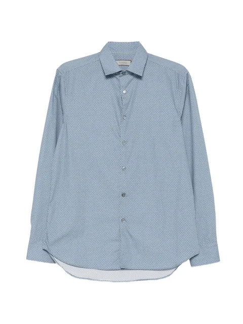 geometric-print long-sleeve shirt