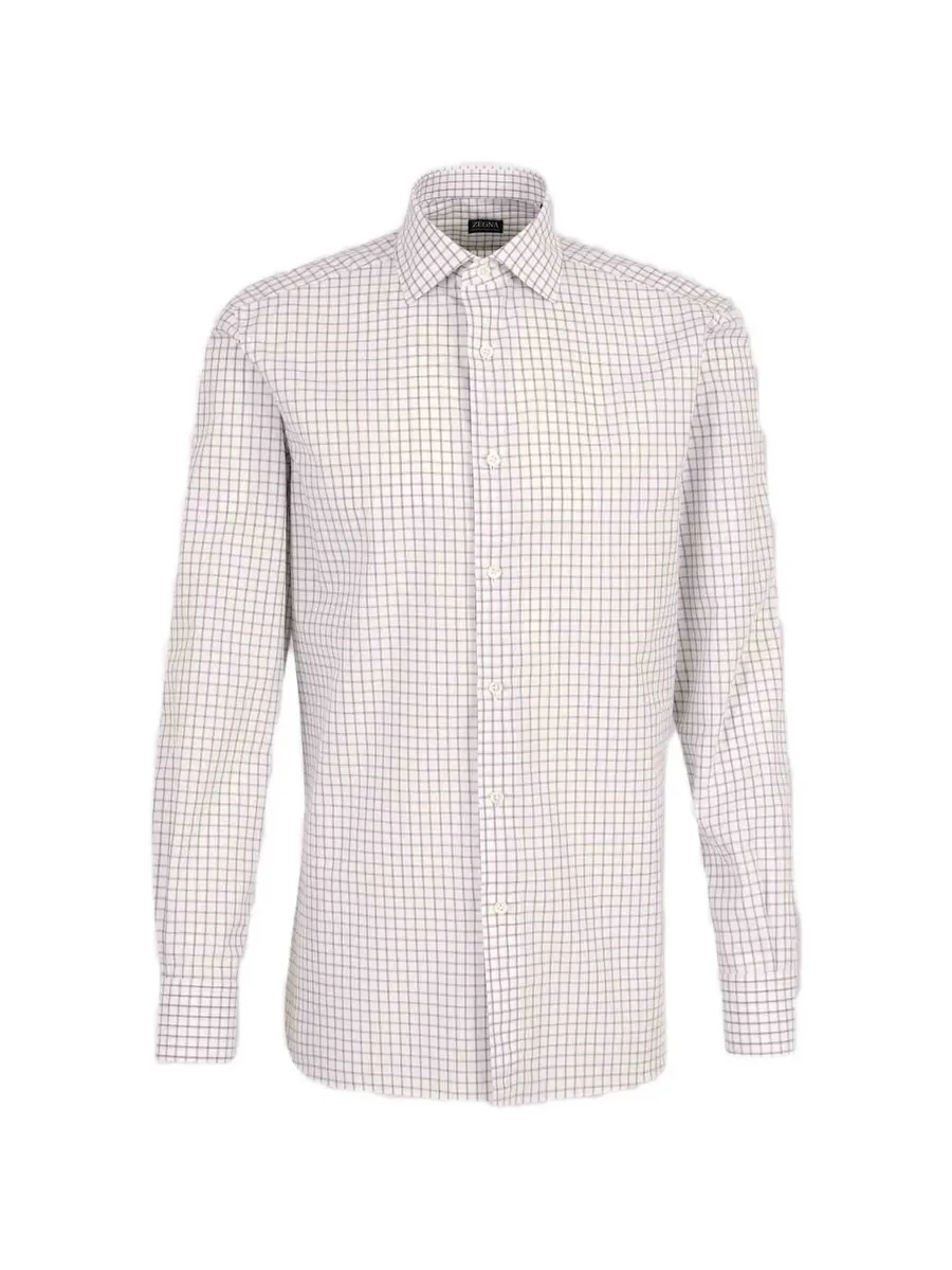 check-pattern long-sleeve shirt 1