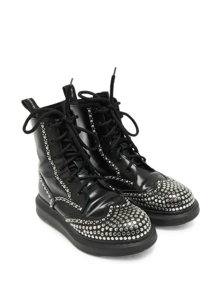 studded lace-up ankle boots 3