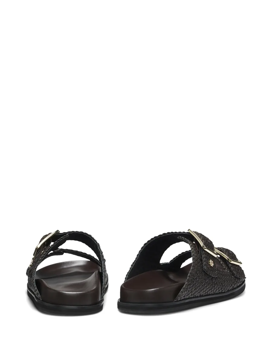 buckle woven leather sandals 7
