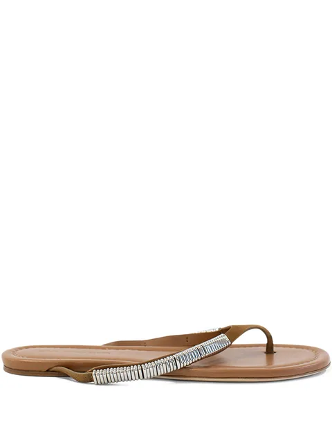 Frida pierced suede flat sandals