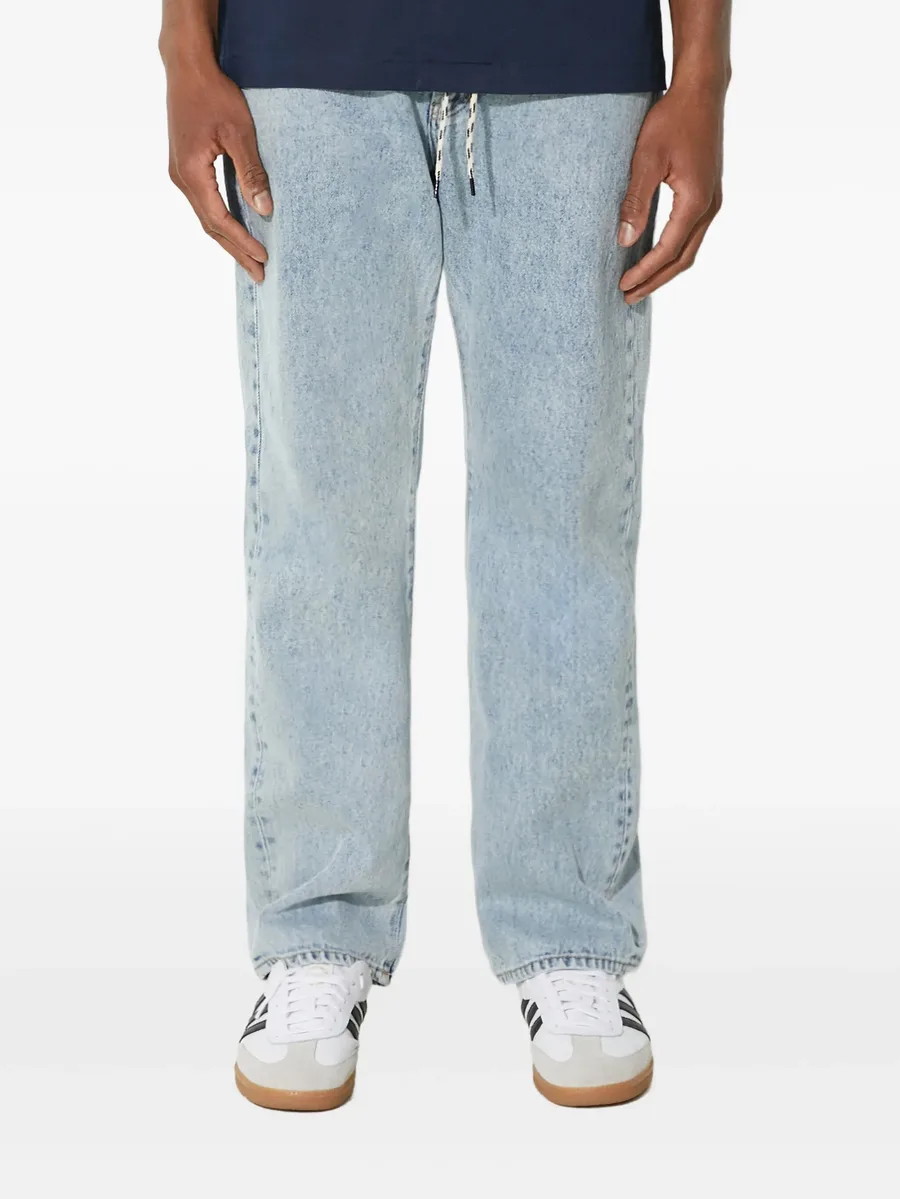 embroidered-logo jeans 4