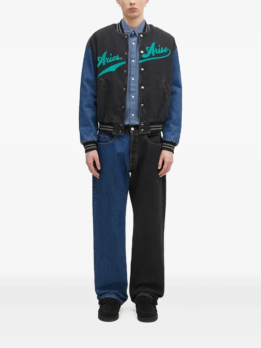 embroidered-logo jeans 2