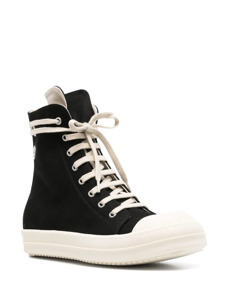 eyelet-detail high-top sneakers 4