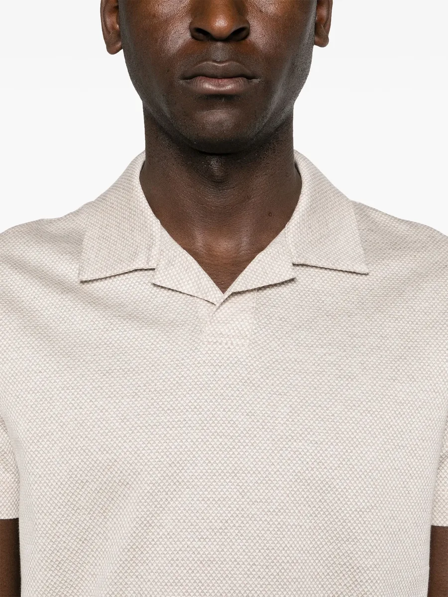 camp-collar cotton polo shirt 9