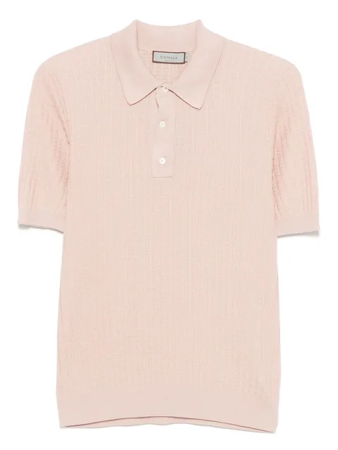fine-knit polo shirt