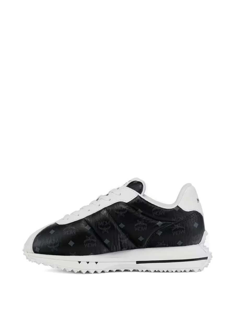Visetos-print leather sneakers 2