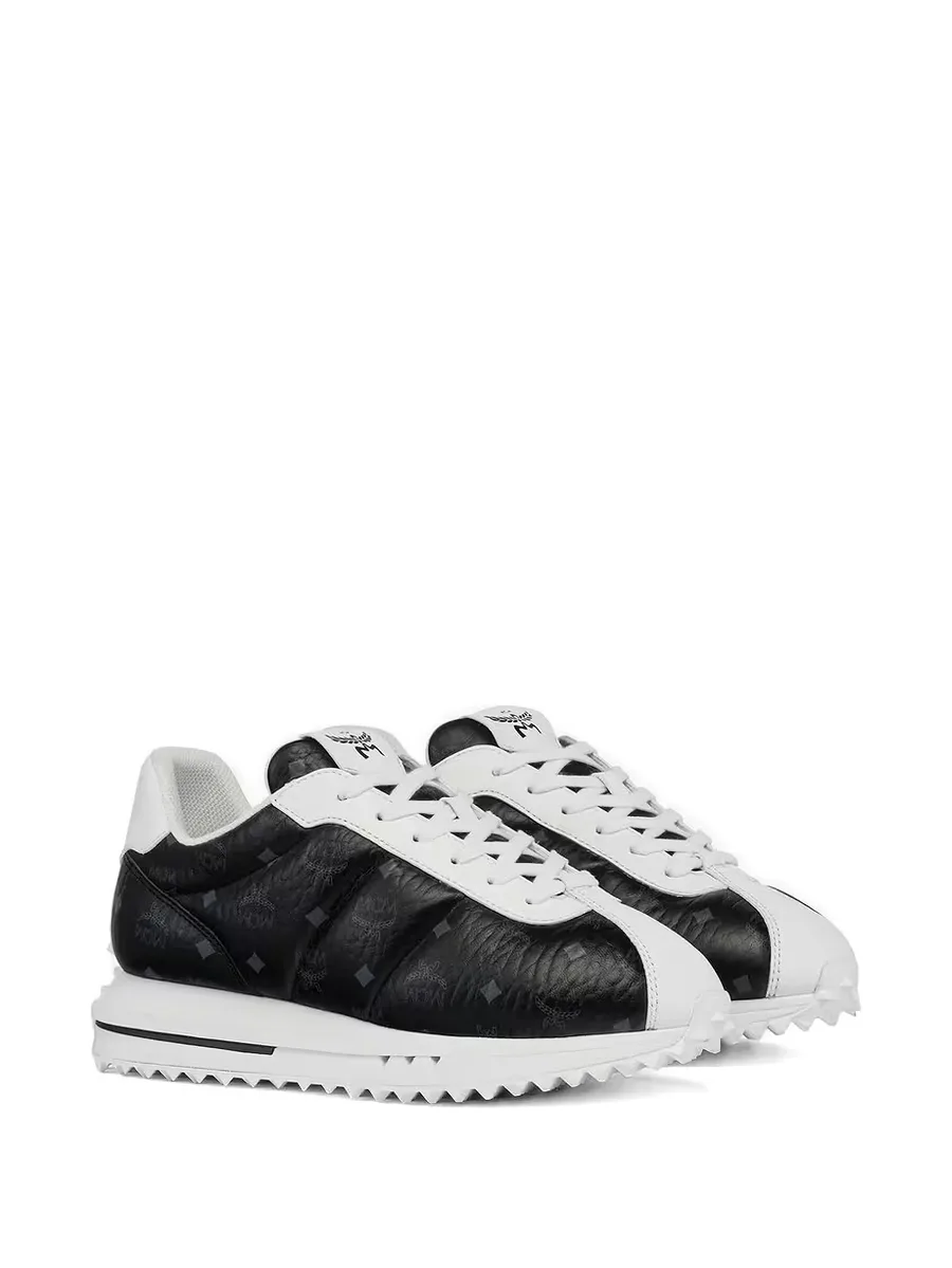 Visetos-print leather sneakers 4