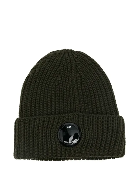 ribbed lens-detail beanie