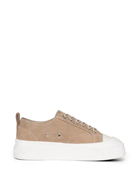 Vienna suede contrast stitch sneakers
