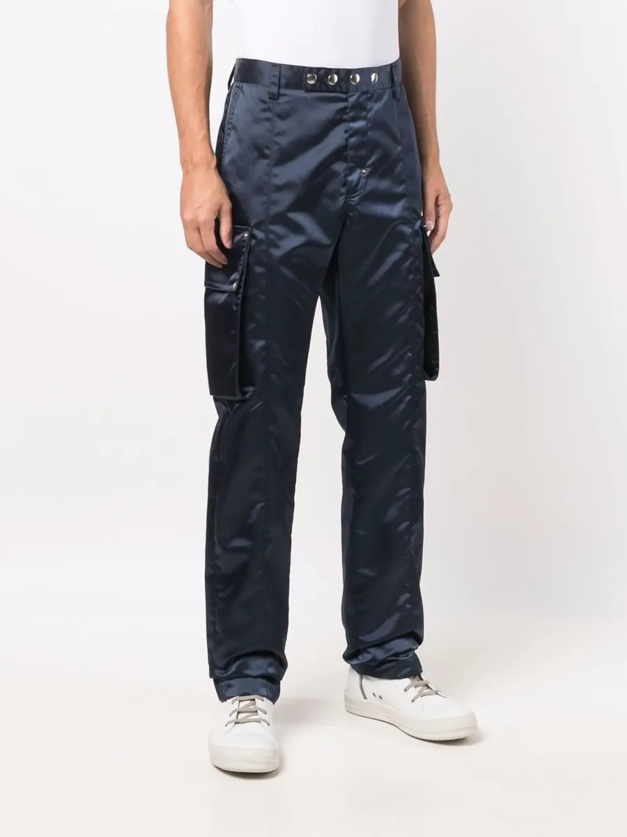 high-shine slim-cut trousers 6