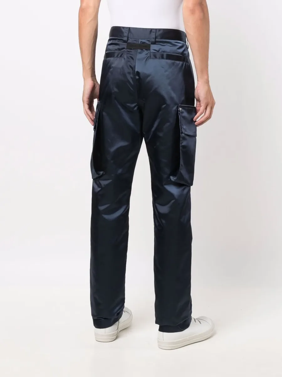 high-shine slim-cut trousers 8