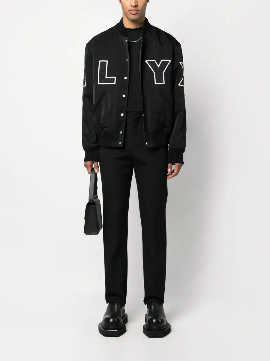 logo-patch bomber jacket 3