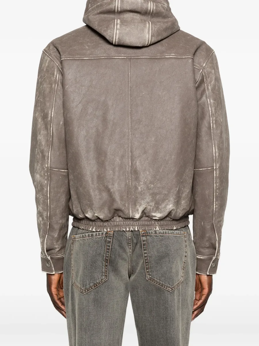 distressed hooded bomber jacket 8