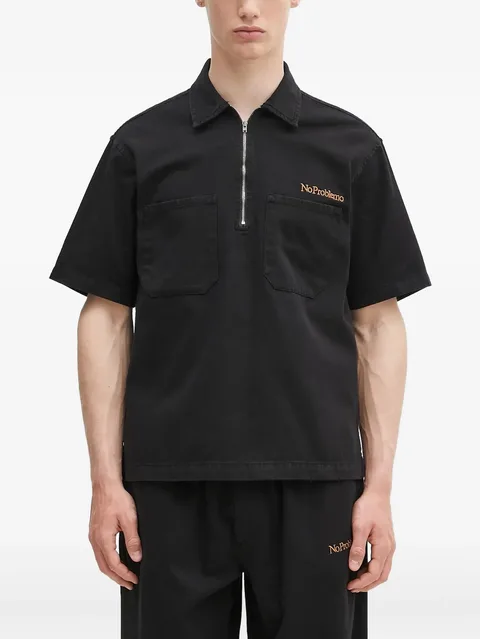 logo-embroidered polo shirt