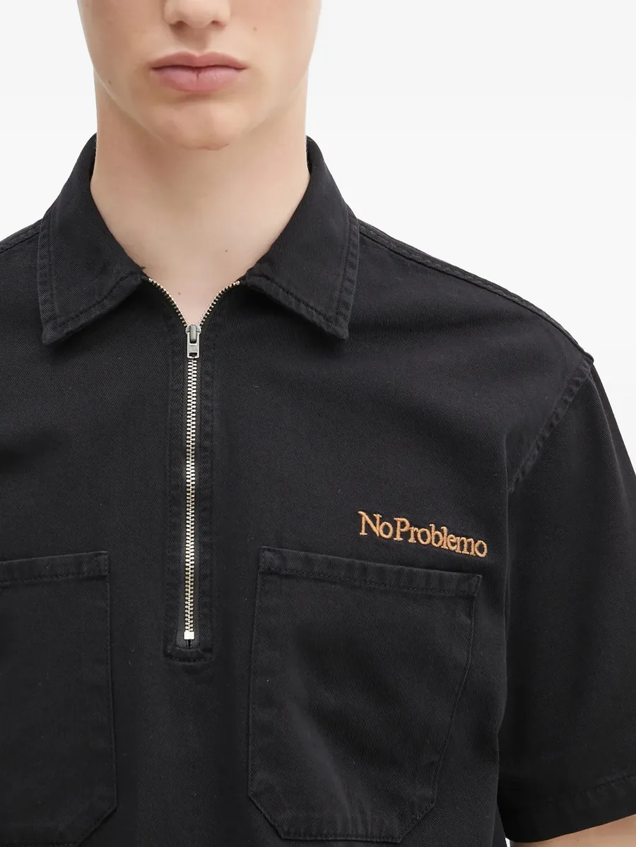logo-embroidered polo shirt 10