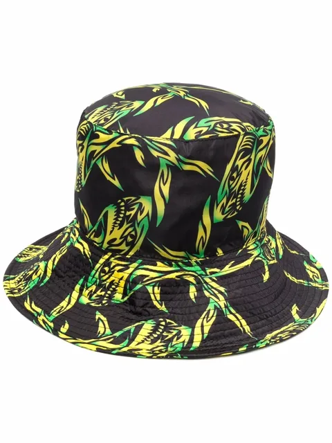 asbtract-print bucket hat
