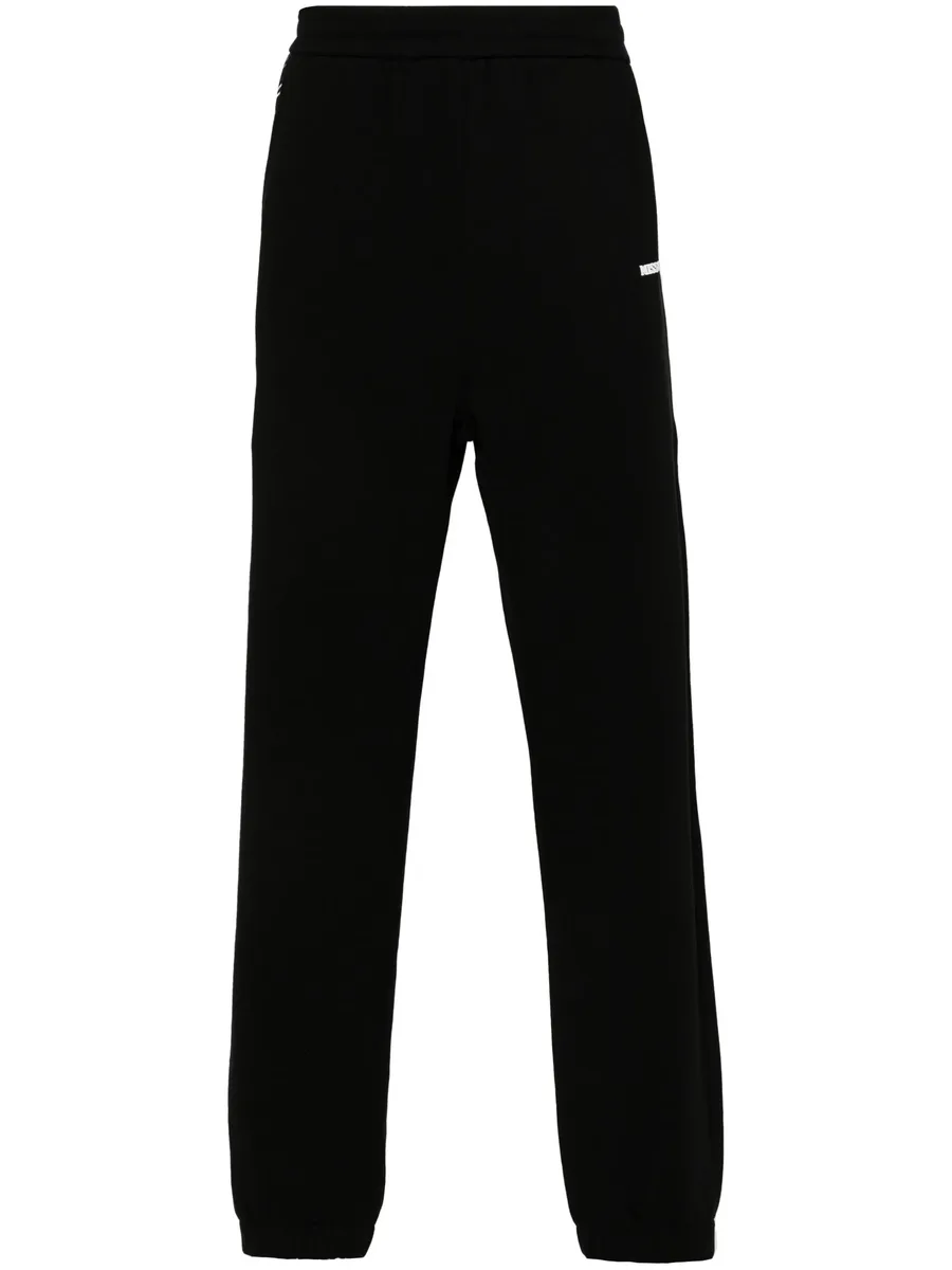 chevron-inserts cotton track pants 2