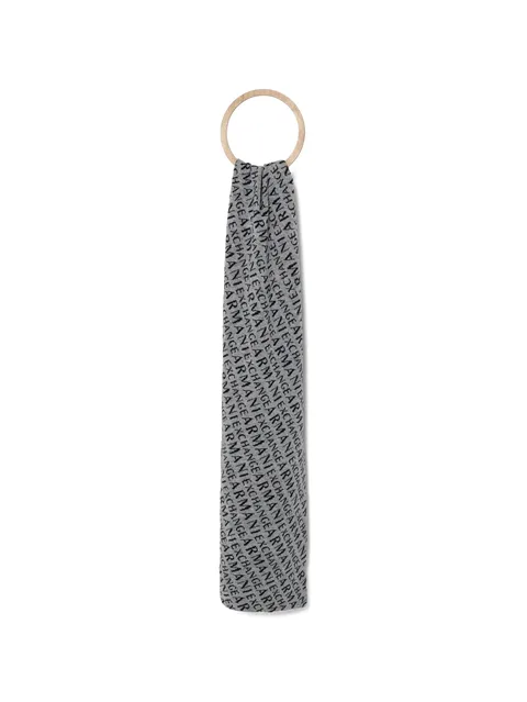 logo-pattern scarf