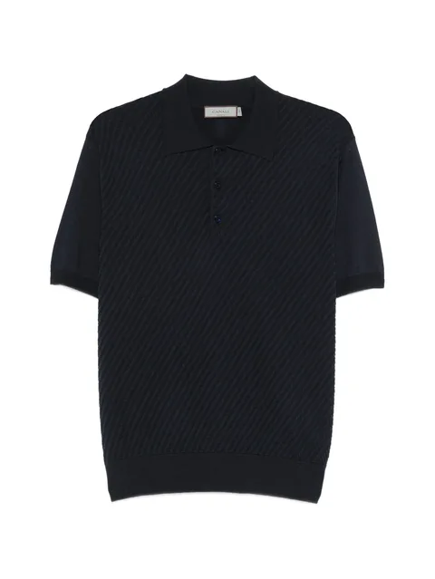 textured polo shirt