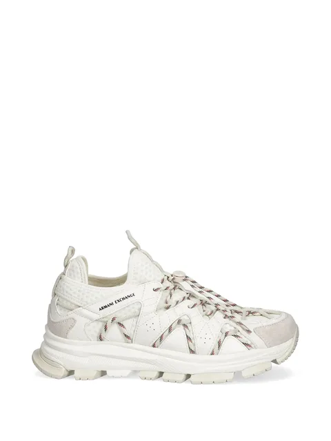 lace-up panelled sneakers