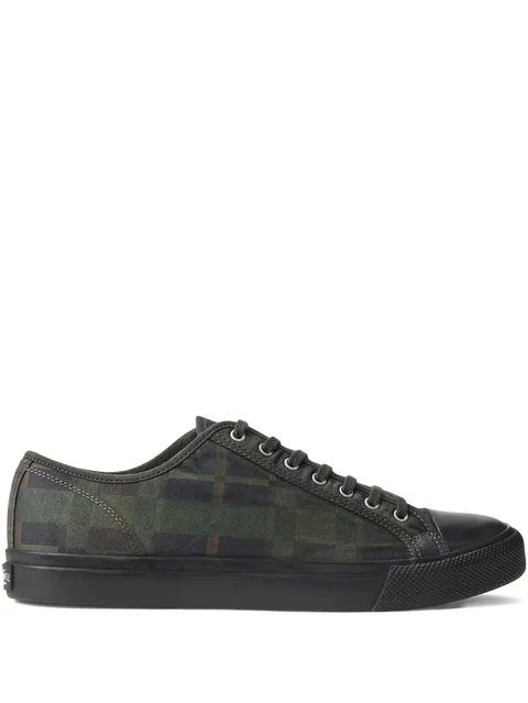 plaid lace sneakers