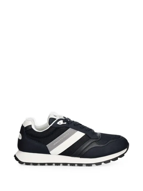 logo-print panelled sneakers
