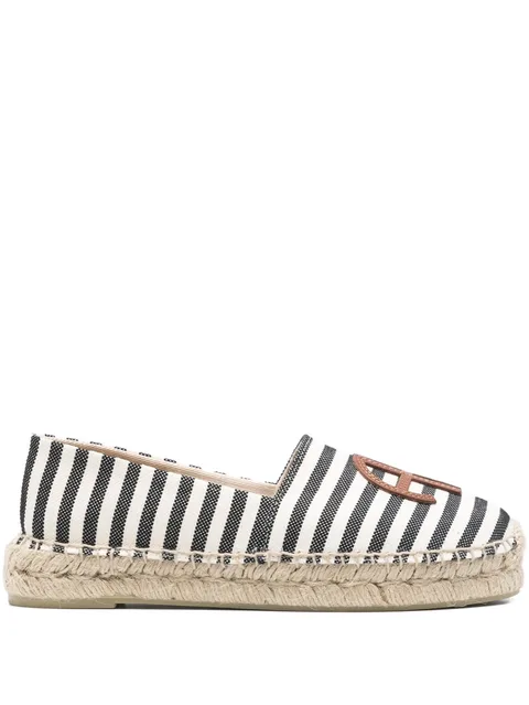Paloma striped logo espadrilles