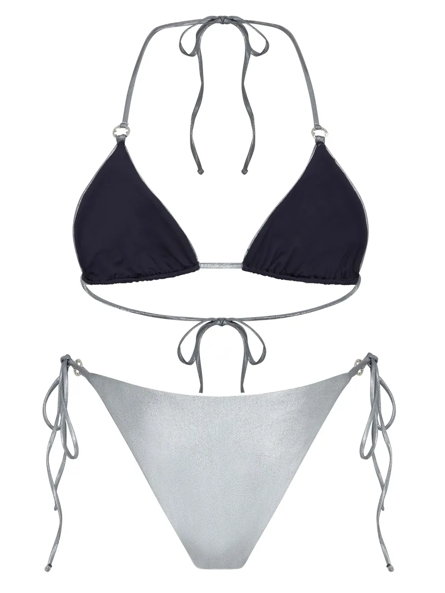 плавки бикини с эффектом металлик 4