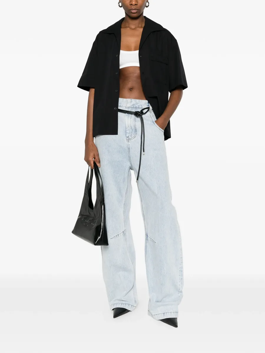 Gem logo-patch belt-loop jeans 4