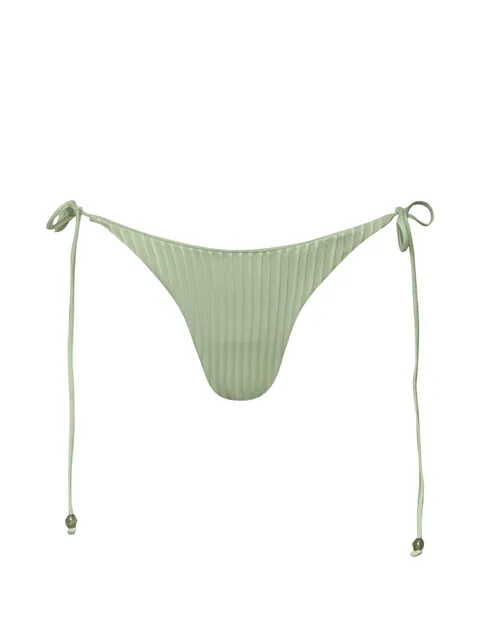 Kaia self-tie textured bikini bottom