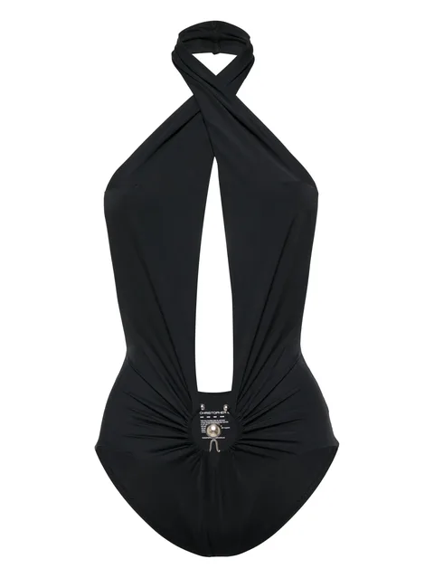 Pierced Orbit halter bodysuit