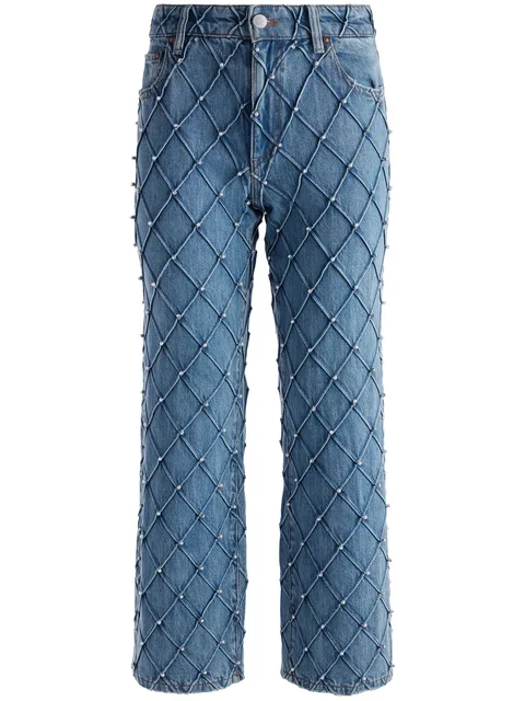 Weezy quilted cropped jeans