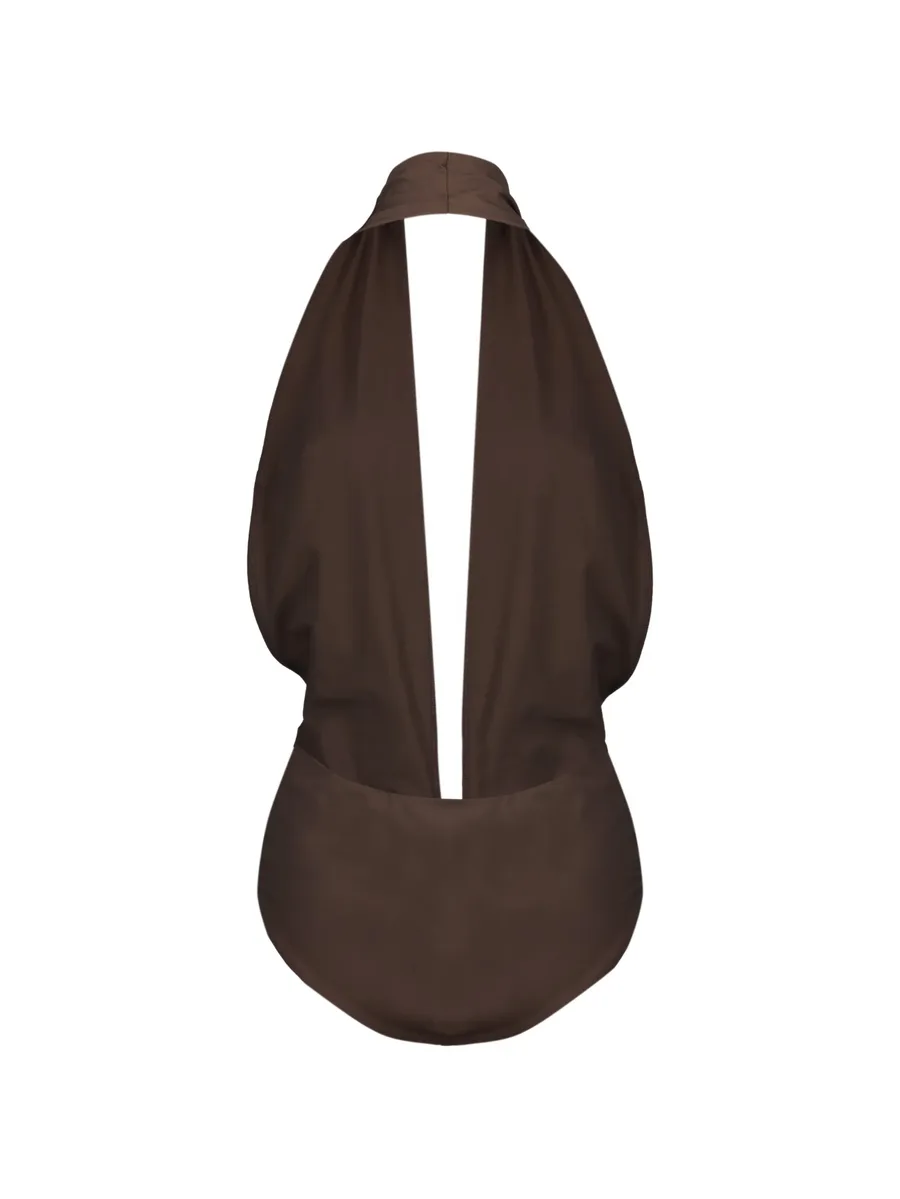 купальник Mineral Stone Ruched с вырезом халтер 3