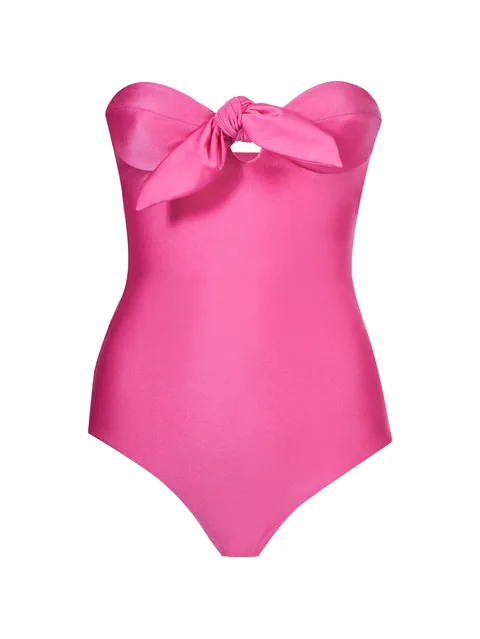 Alligator knot-detail swimsuit