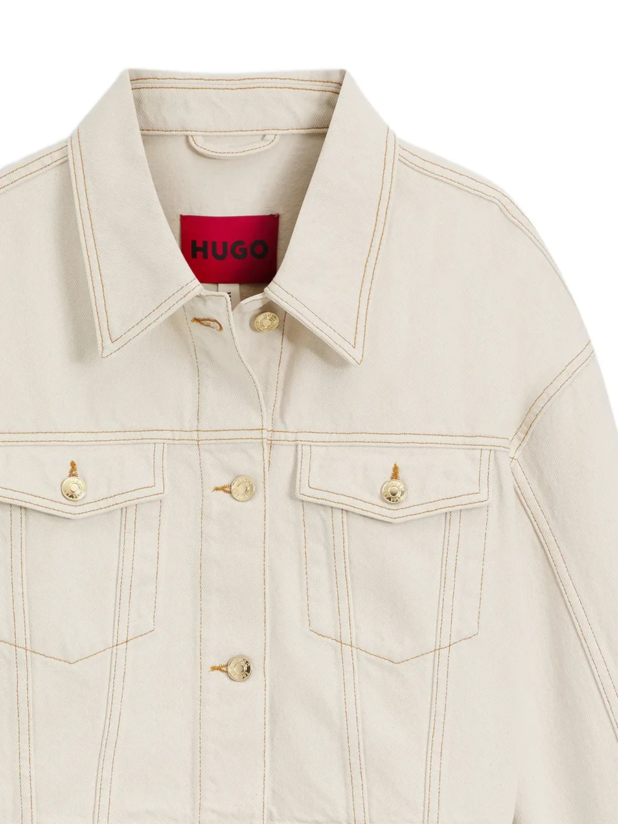 buttoned crop-style jacket 4