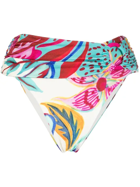 floral-print bikini bottoms