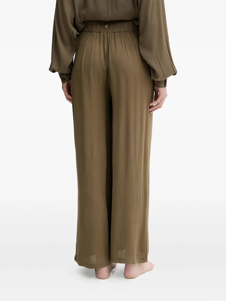 crinkled-effect palazzo pants 5