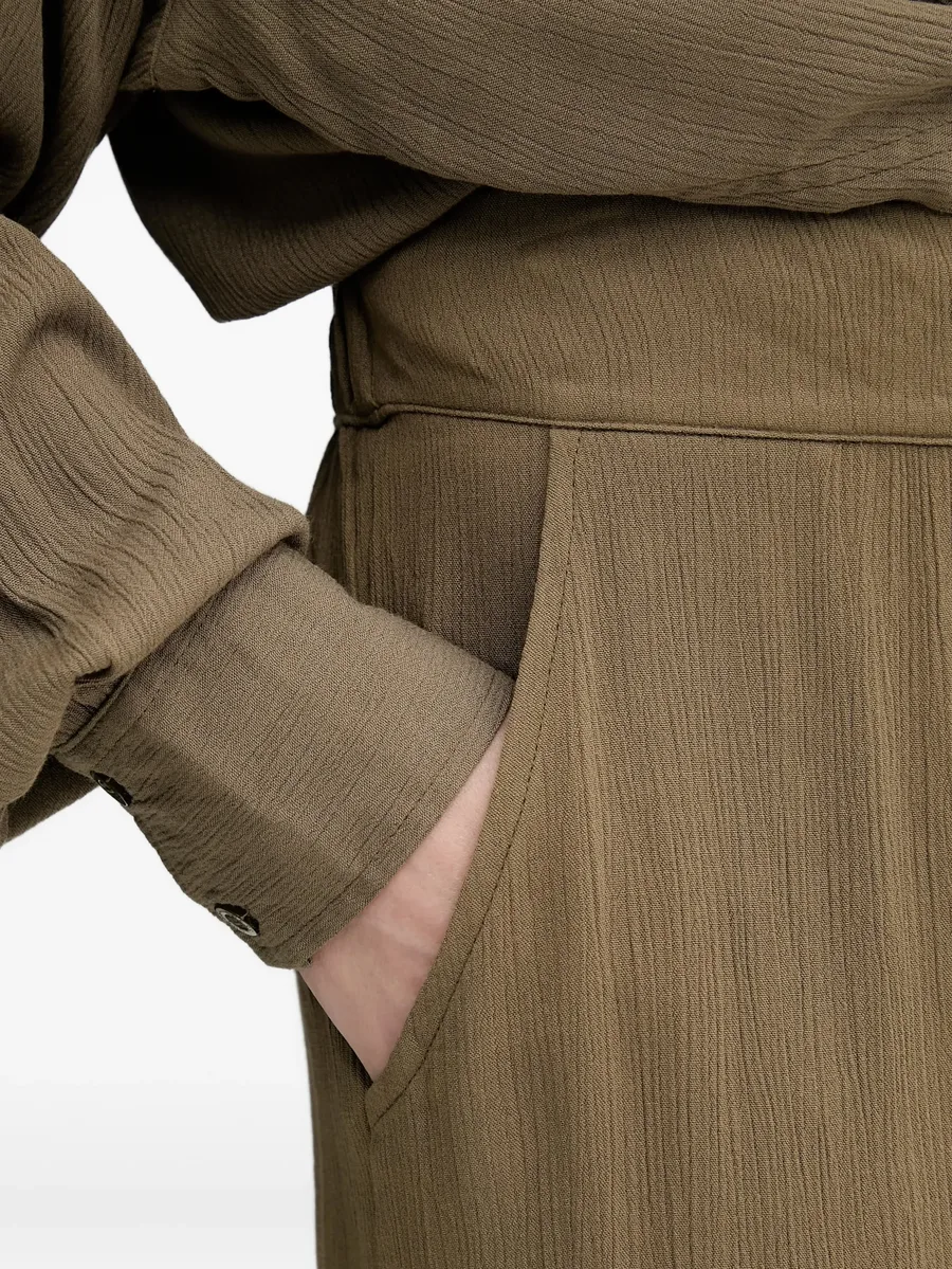 crinkled-effect palazzo pants 7