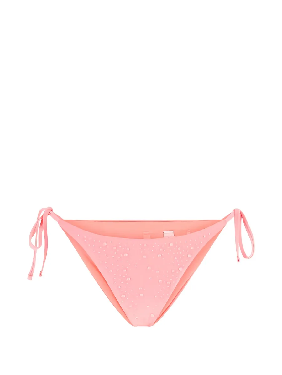 rhinestone-embellished side-tie bikini bottoms 2