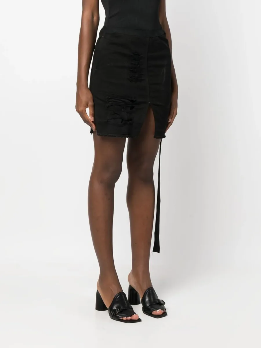 distressed denim mini skirt 6