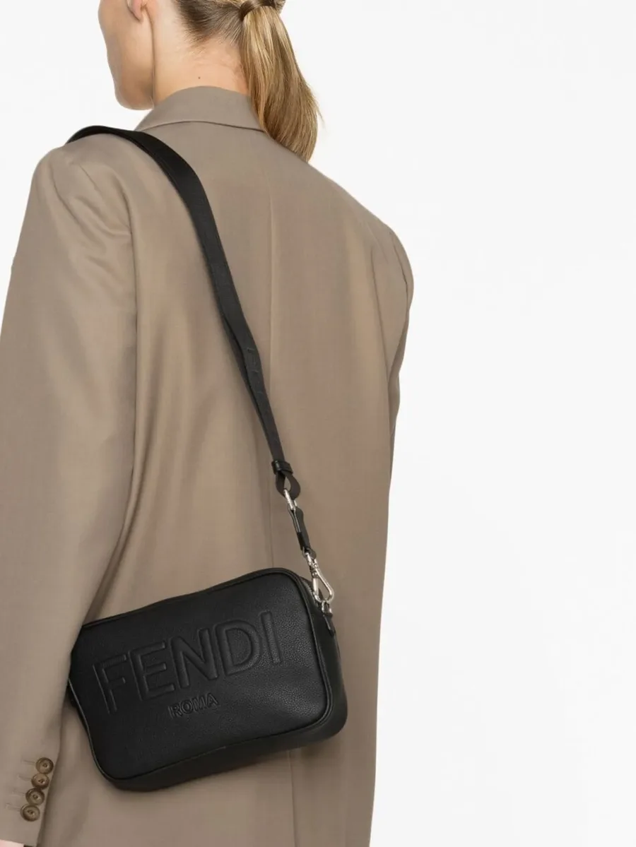 embossed-logo leather body bag 5