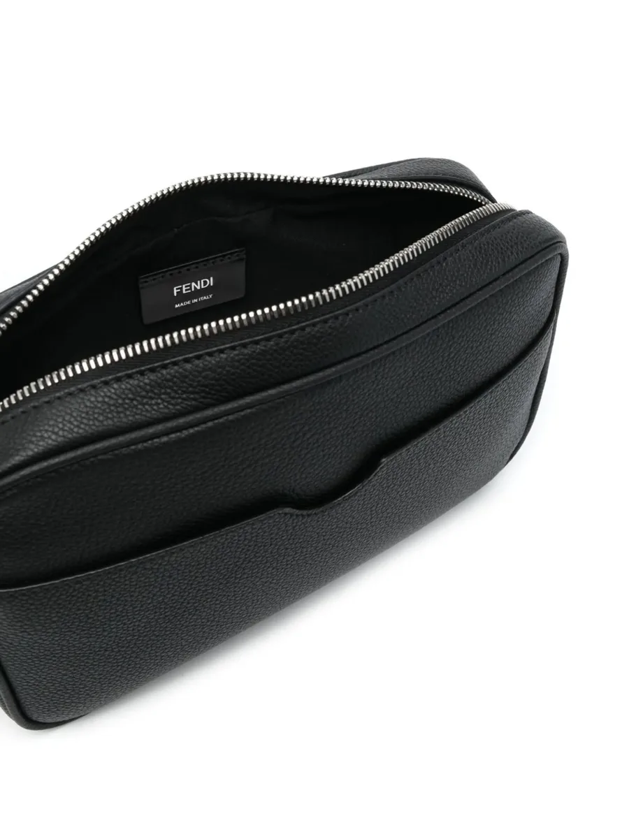 embossed-logo leather body bag 12