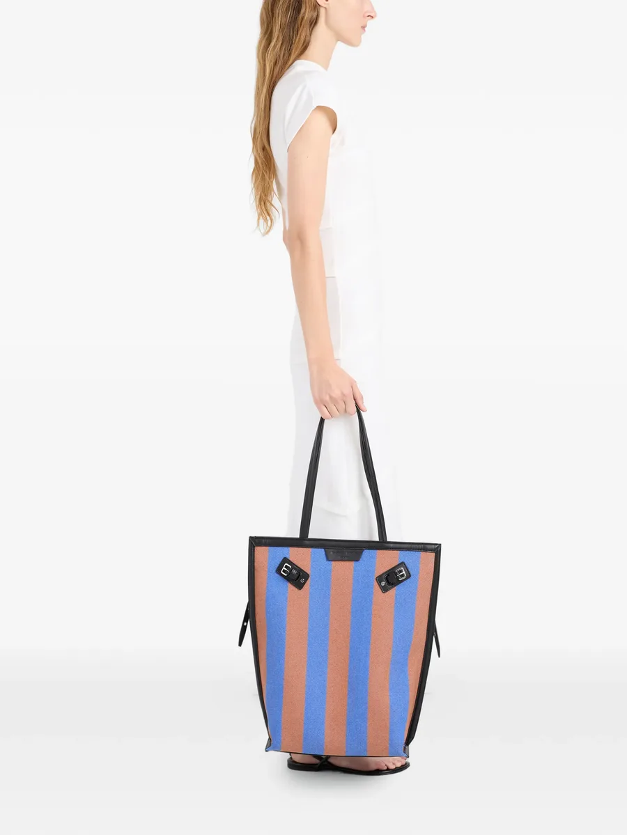 North South Days striped canvas tote bag 6