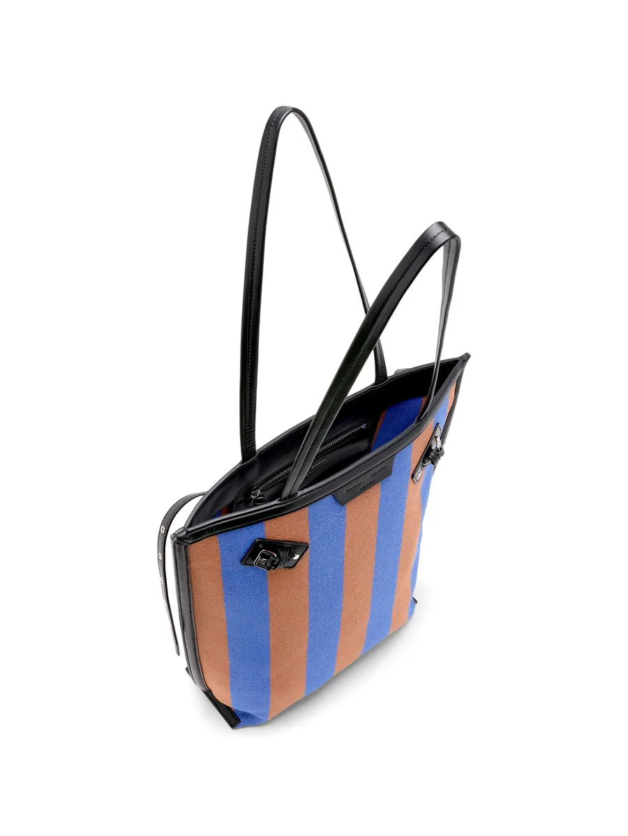 North South Days striped canvas tote bag 12