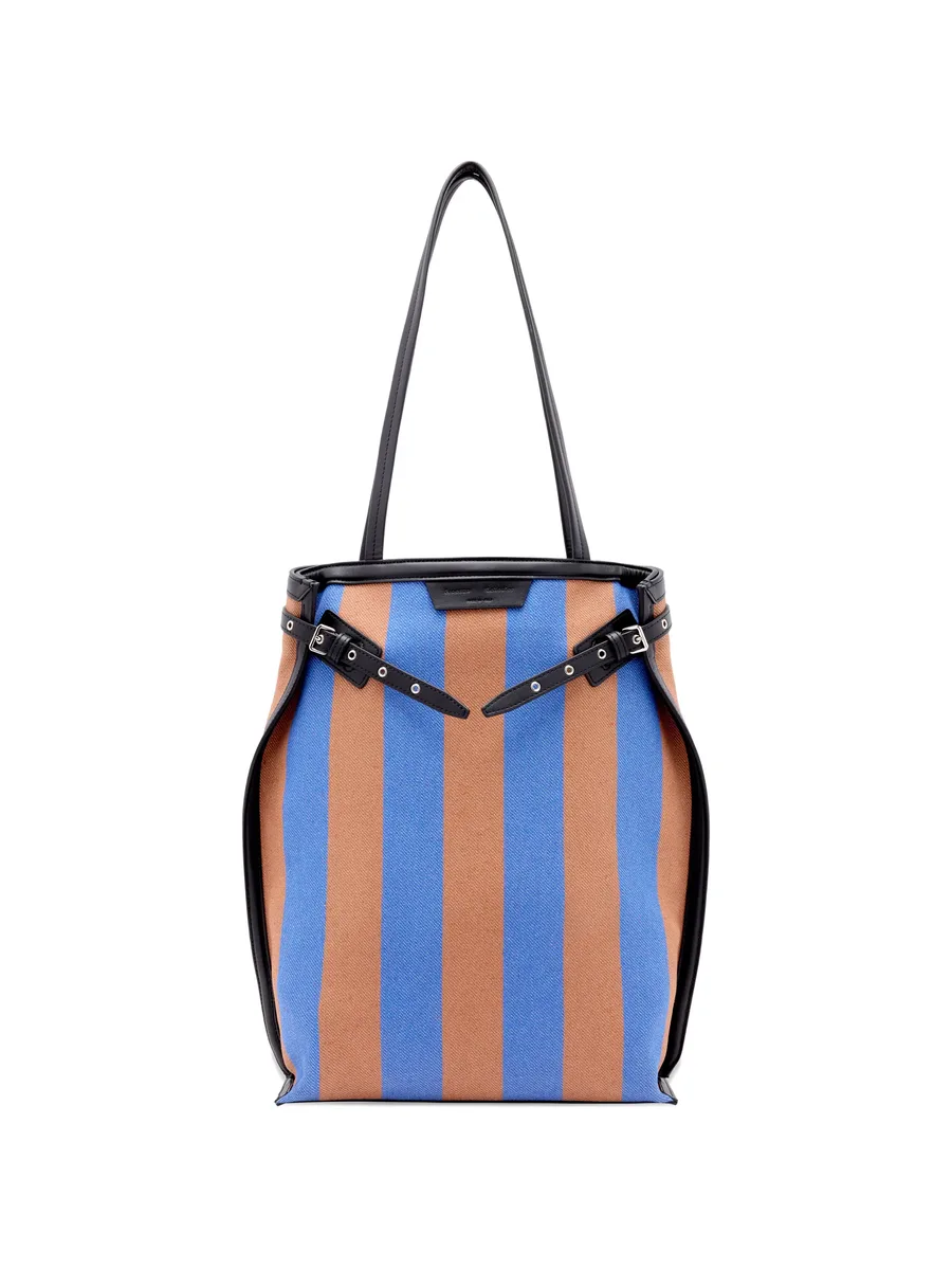 North South Days striped canvas tote bag 14