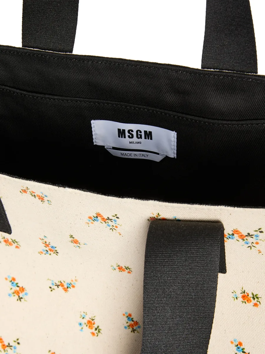 floral-pattern tote bag 10