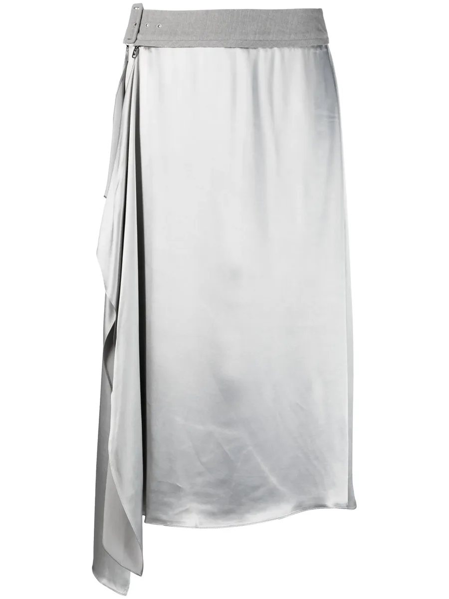 атласная юбка миди 2