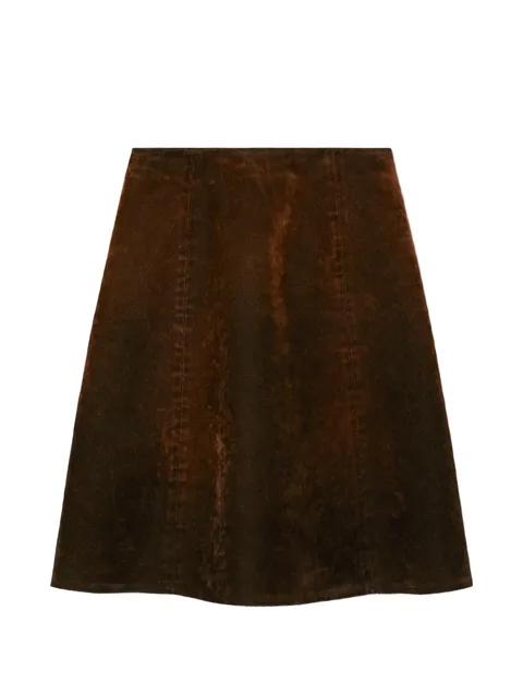 denim A-line skirt