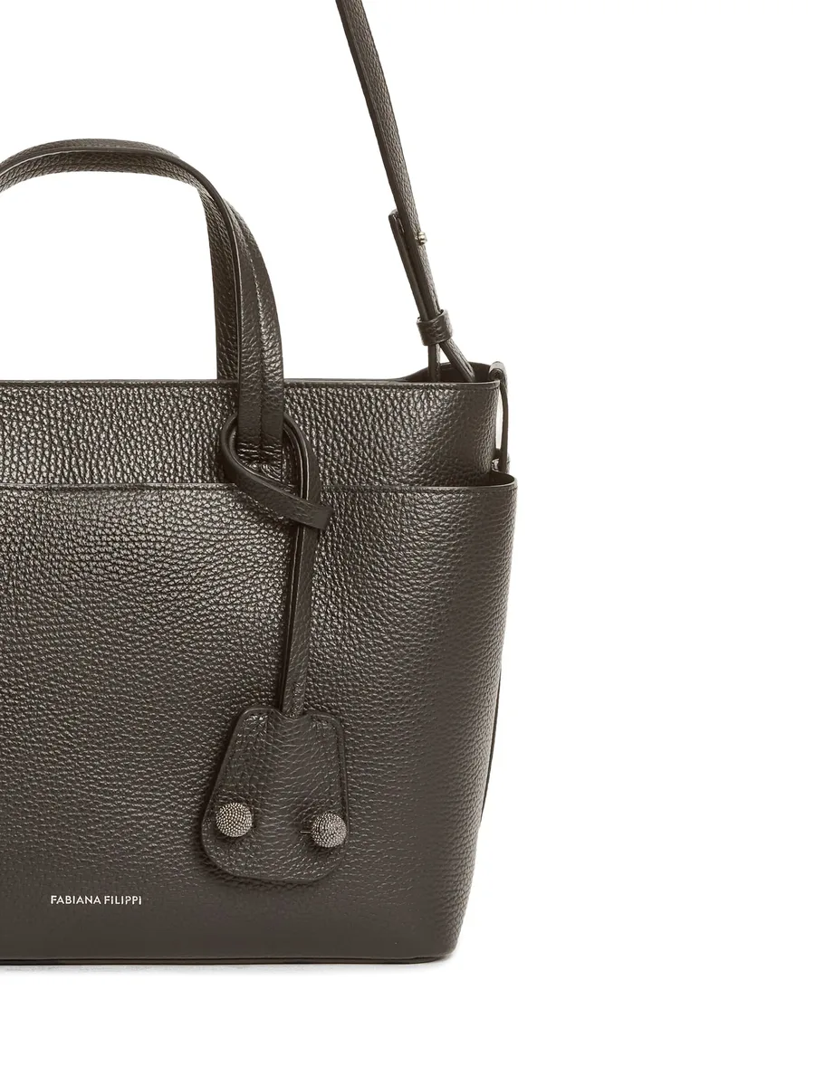 large pebble-leather tote bag 8